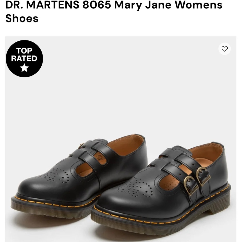 Dr. Martens Black Smooth Mary Jane Shoes